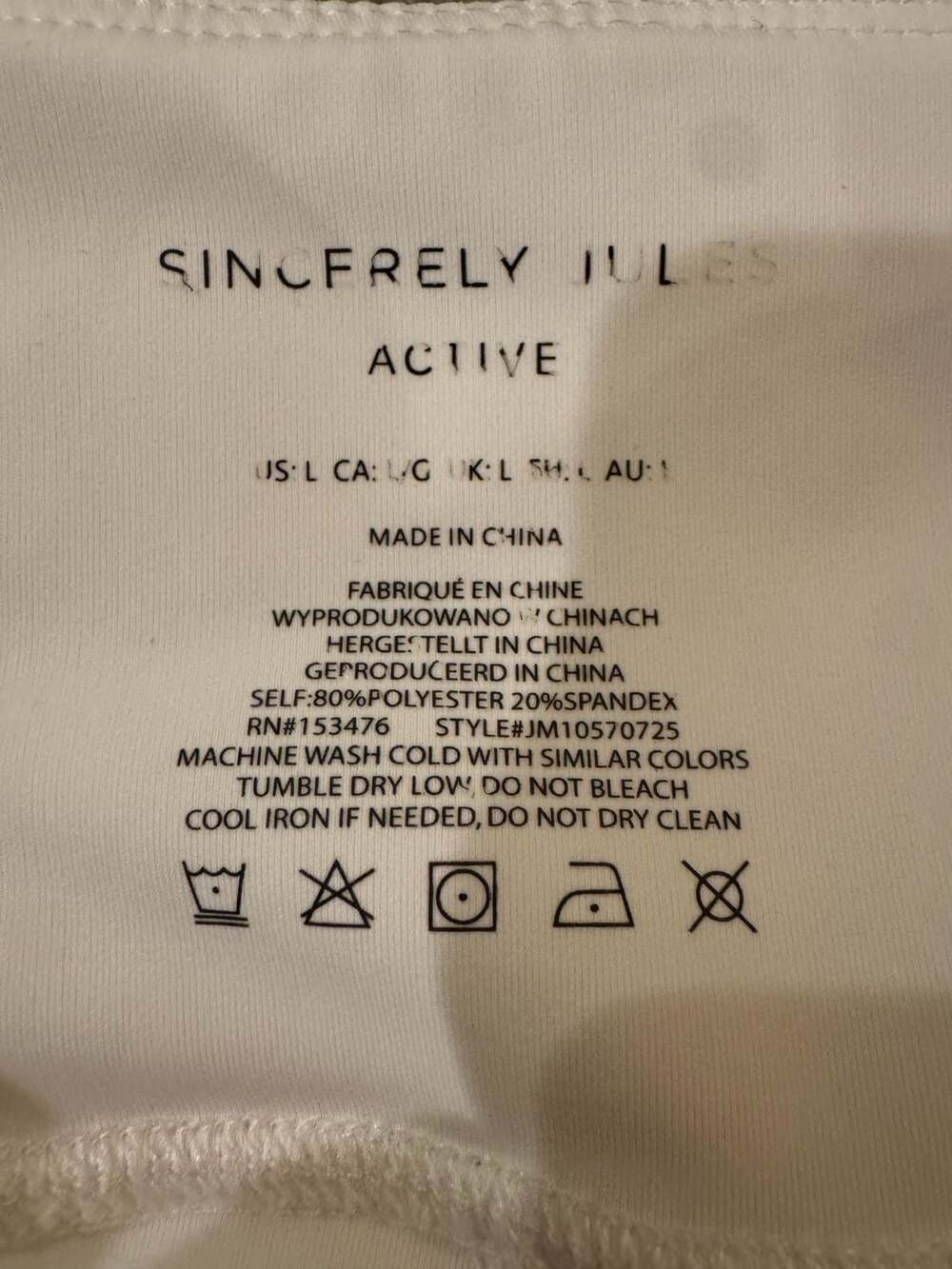 Sincerely Jules White Athletic Skort with Orange Trim Large - Picture 13 of 13